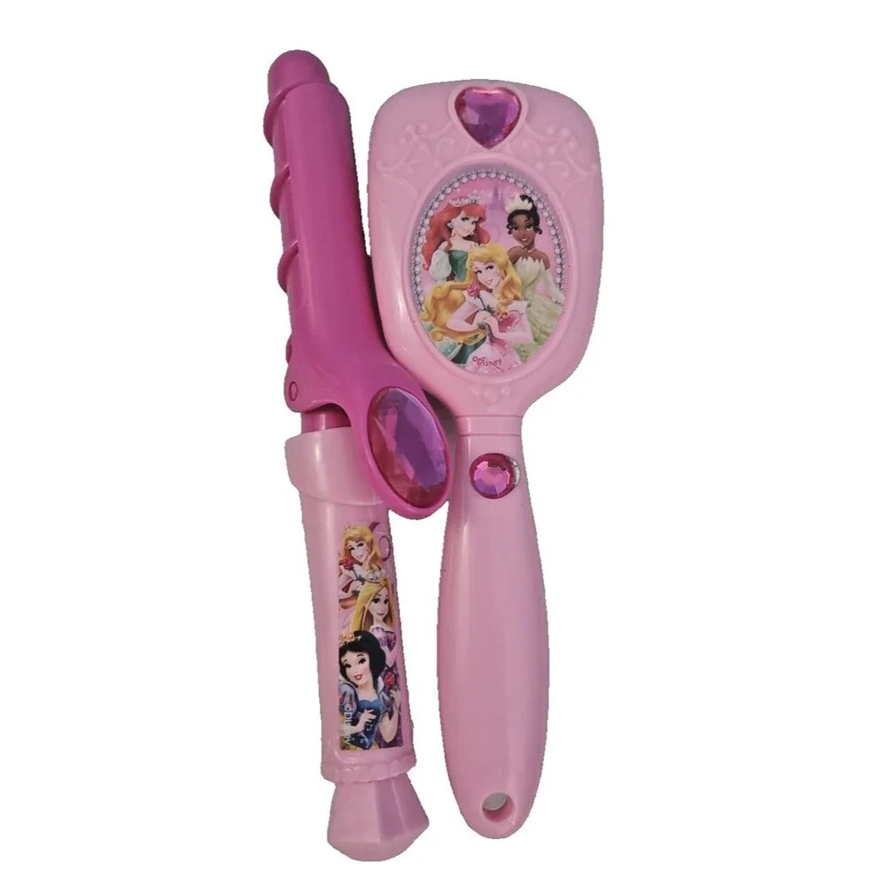 Disney Princess Style Collection Replacement Toy Hair Brush & Curling Iron Wand